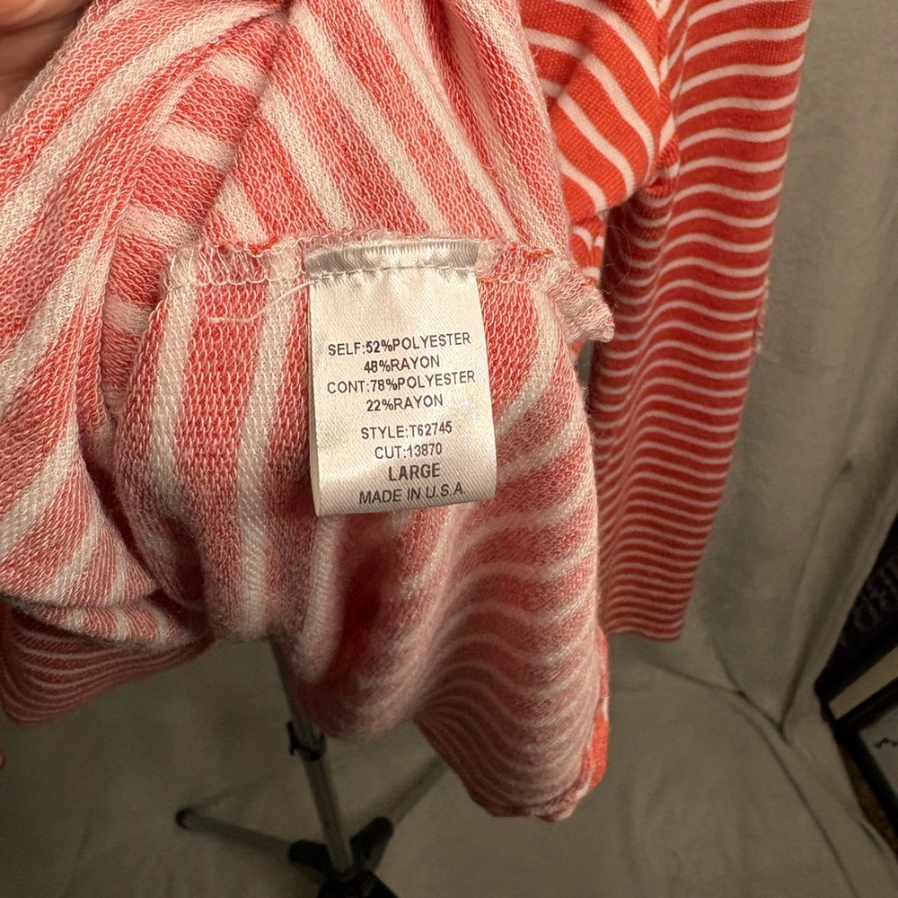 ODDY Coral Striped Floral Long Sleeve Tee - Picture 8 of 8